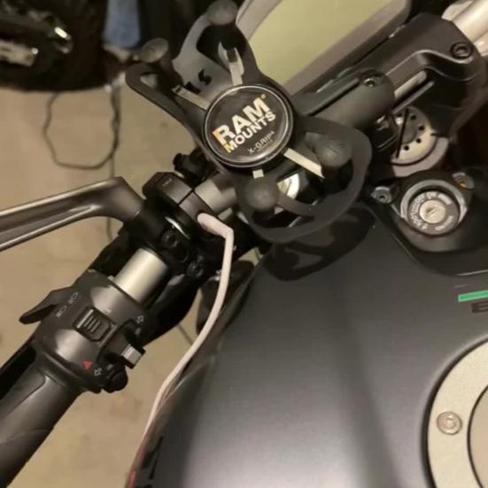 Быстросъемное USB-зарядное устройство для мотоцикла - тонкое универсальное крепление на ручку с быстрой зарядкой QCPD DC 12-24 В