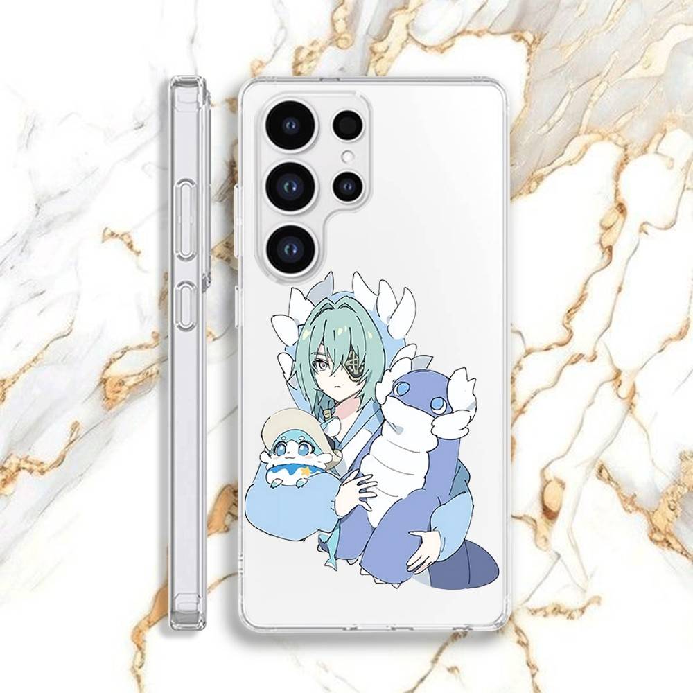 Чехол для телефона Anaxa Honkai для Samsung S30,23,21,22,20, FE lite,S10,9,8,7 PIus Note20ultra Мягкий Прозрачный