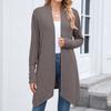Women's Ladies' Casual Fashion Long-sleeved Knitted Cardigan Long Coat
