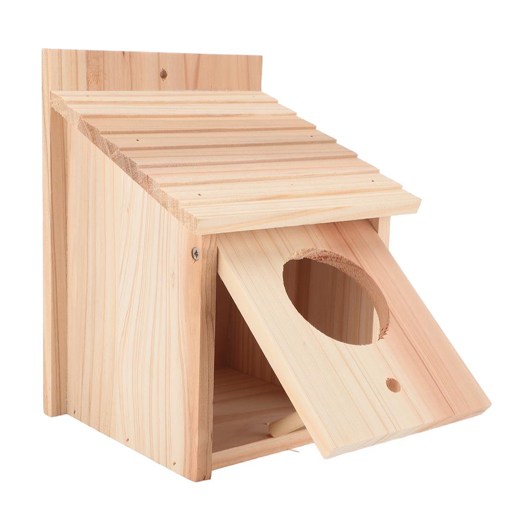 Wooden Bird House Outside Outdoor with Standing Pole for Breeding Pendant Decoration