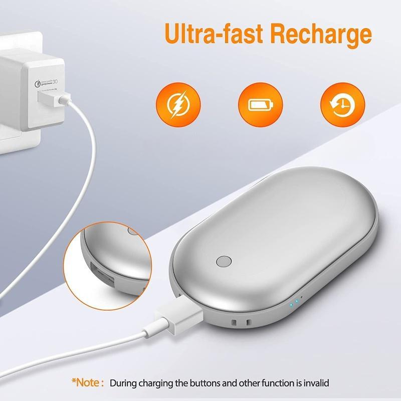 2 в 1 мини-портативная грелка для рук Power Bank карманная грелка перезаряжаемая двусторонняя грелка для рук с подогревом