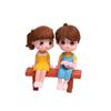 2pcs Sweety Cake Decoration Miniatures Crafts Resin Fairy Garden Couple Figurines Lovers Stool