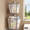Yousheng Dirty Clothes Basket Wall-Mounted Installation Large-Capacity Nylon Mesh Laundry Hamper Bathroom Storage Organizer.