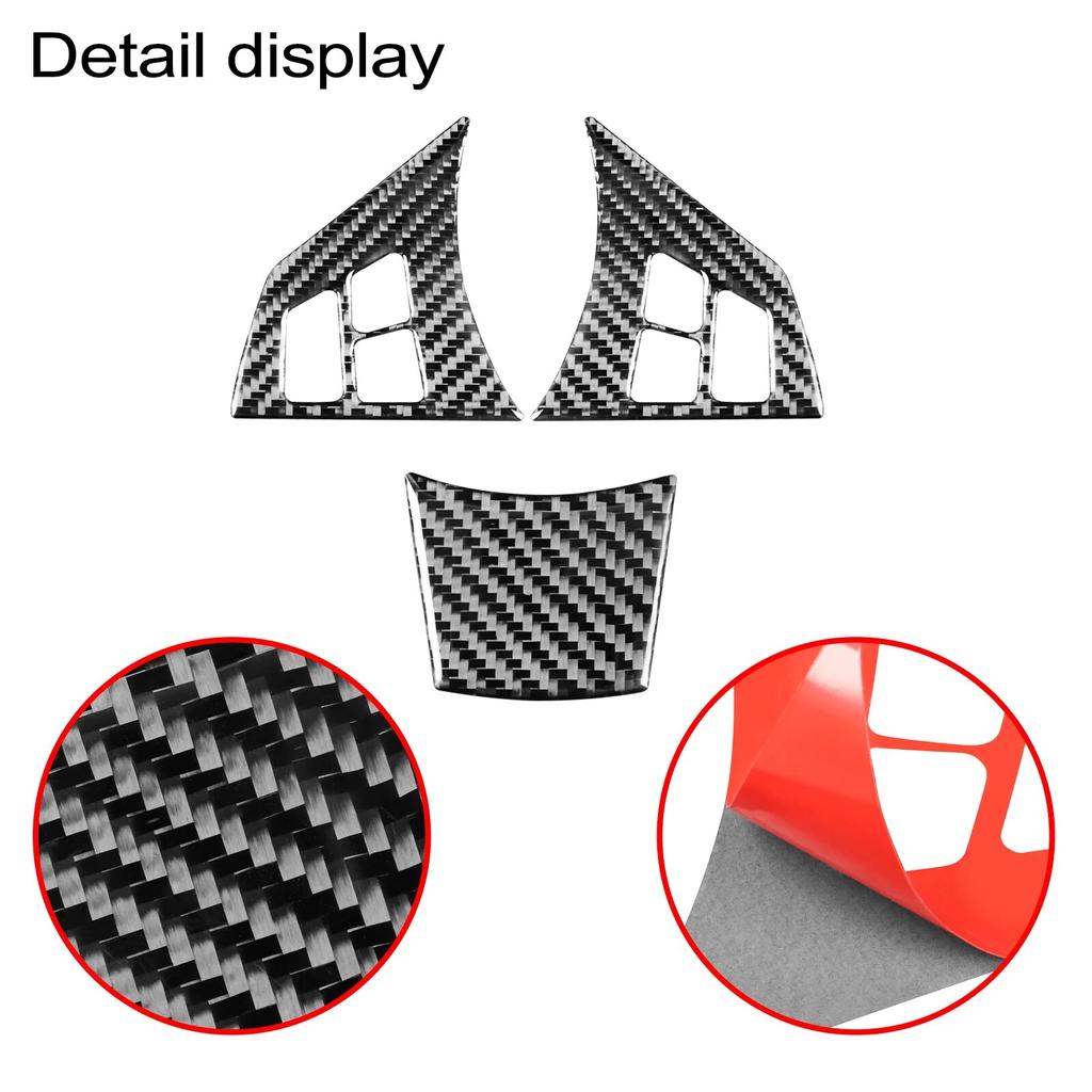 Декоративная наклейка на руль автомобиля, рамка из углеродного волокна, внутренние аксессуары Para El Coche для BMW E60 5-Series 2004-2010