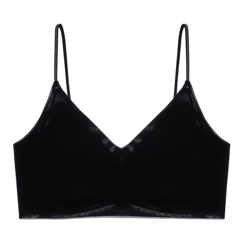 New liquid foundation seamless thin shoulder strap underwear women's small breasts gather invisible skin tone vest type beautiful back bra women