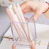 Acrylic Square Pen Holder, Thick Transparent Makeup Brush & Eyebrow Pencil Organizer Box for Dormitory Desk