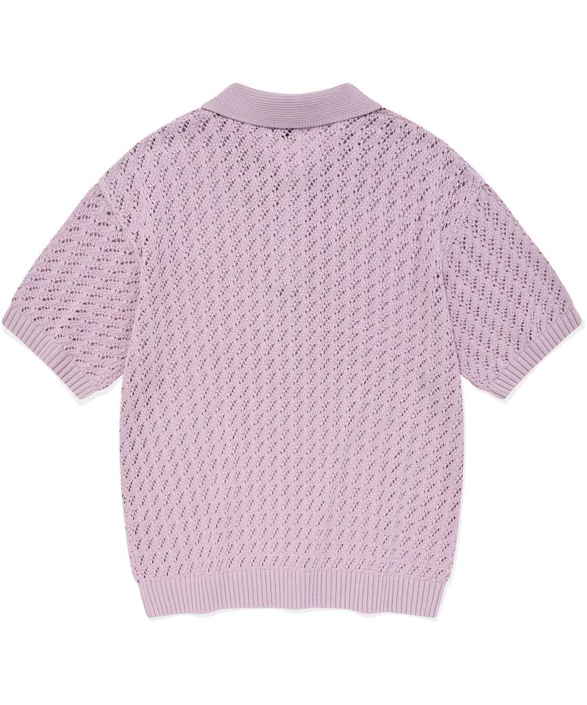 COVERNAT Small Authentic Crochet Collar Half Knit Light Purple