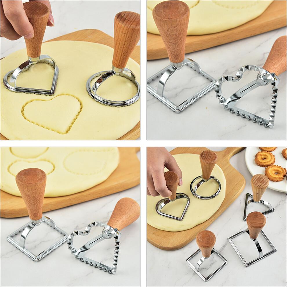 3pcs Heart Cake Cutters For Baking Desserts And Pastry Making