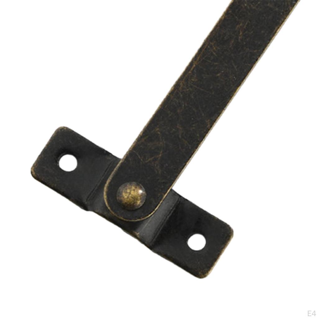 1 Pair Lid Support Hinges for Wooden Box Metal Heavy Duty Furniture Hardware Folding Stay Hinge