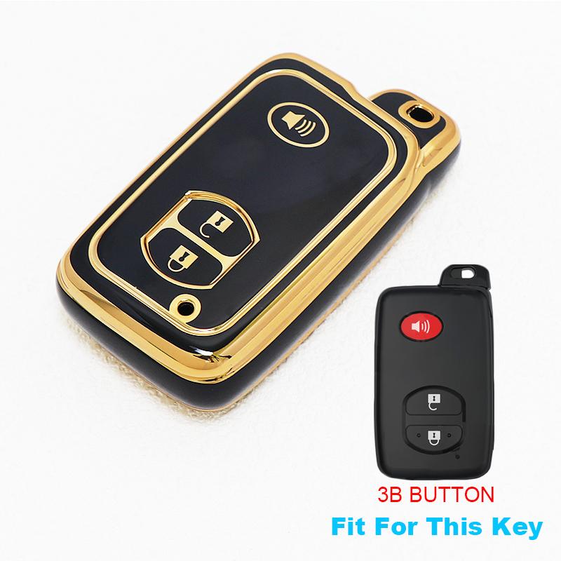 Чехол-держатель для ключа-брелока для Toyota Yaris Corolla Vitz RAV4 Land Cruiser Camry Highlander Prado Prius Автомобильный пульт дистанционного управления Чехол для ключа-брелока