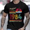 Винтажные футболки на день рождения в декабре 1984 года для мужчин и женщин, одежда с коротким рукавом, ретро-футболки, одежда для мужчин, топы, майки