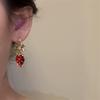 Серьги-пусеты из стерлингового серебра с клубничным дизайном для женщин - Милые и стильные праздничные украшения