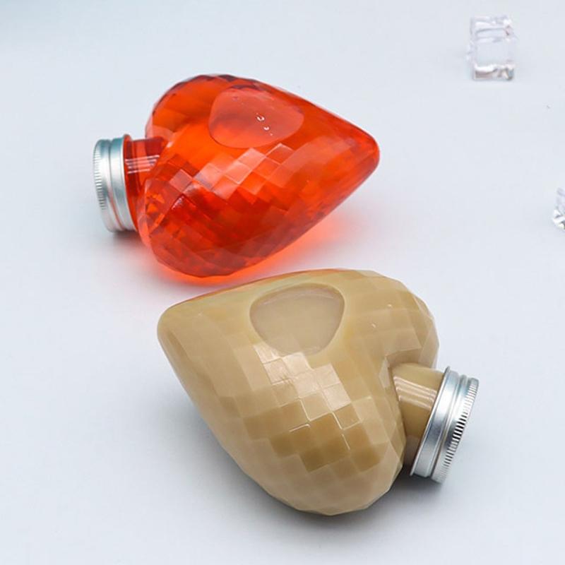 10 шт. 300 мл пластиковые бутылки в форме сердца для хранения напитков контейнеры бутылки для питьевой воды пластиковые бутылки для воды с крышками колпачки