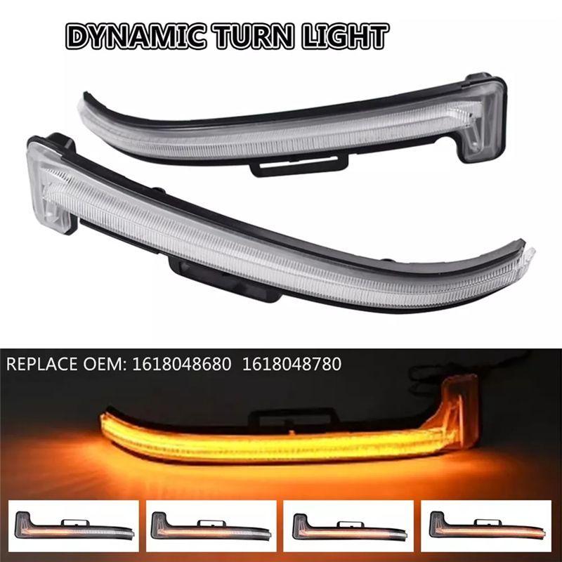 Powerful Car Rear View Mirror Dynamic Turn Signal Light Indicator Lamp 1618048680 1618048780 For 3005 5008 Citroen C5