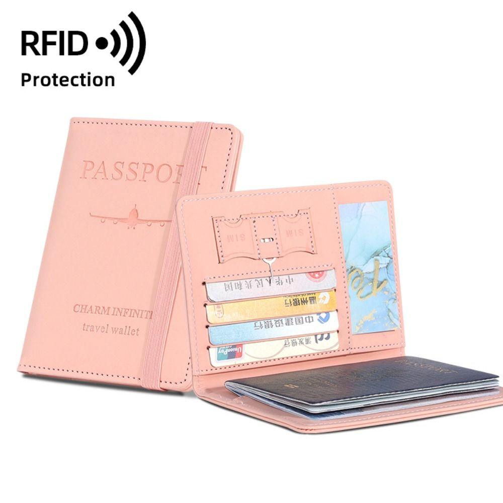 Travel Wallet PU Leather Passport Holder Passport Package PU Passport Clip  Man Women