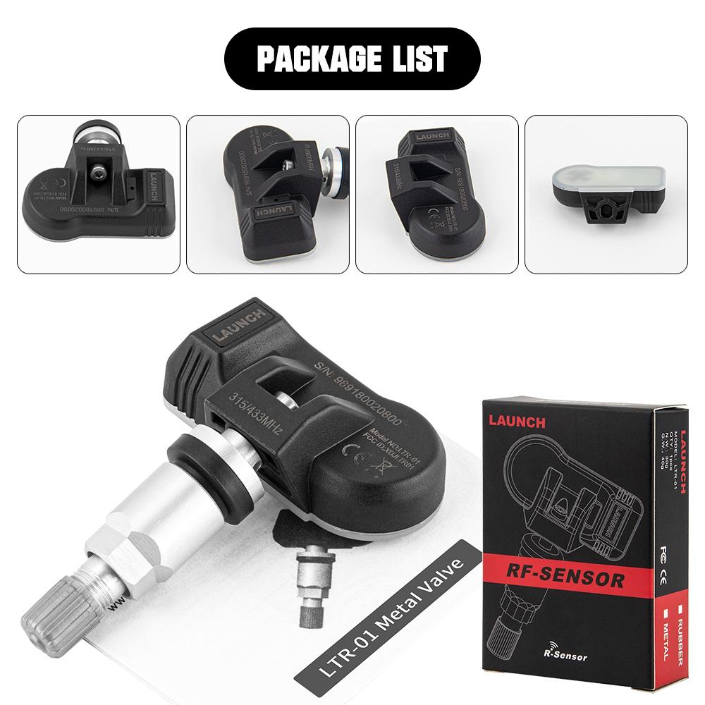 LAUNCH X431 TSENSOR-05 Универсальный датчик TPMS 315 МГц/433 МГц Двойная частота Регулируемый угол Резиновый клапан Монитор давления в шинах