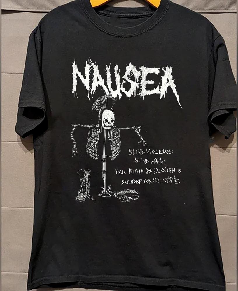 Nausea Band Albums Black Cotton T-shirt Full size S-5XL DS943 Unisex T-Shirt