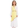 Halloween & Party Dress for Girls: Ancient Greek Princess Costume with Long Sleeves, Contrast Colors for Performance & Play