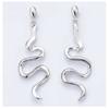 [K7184] - Silver 'Tentation' Silver Earrings (rhodium-plated) - 46x10 Mm