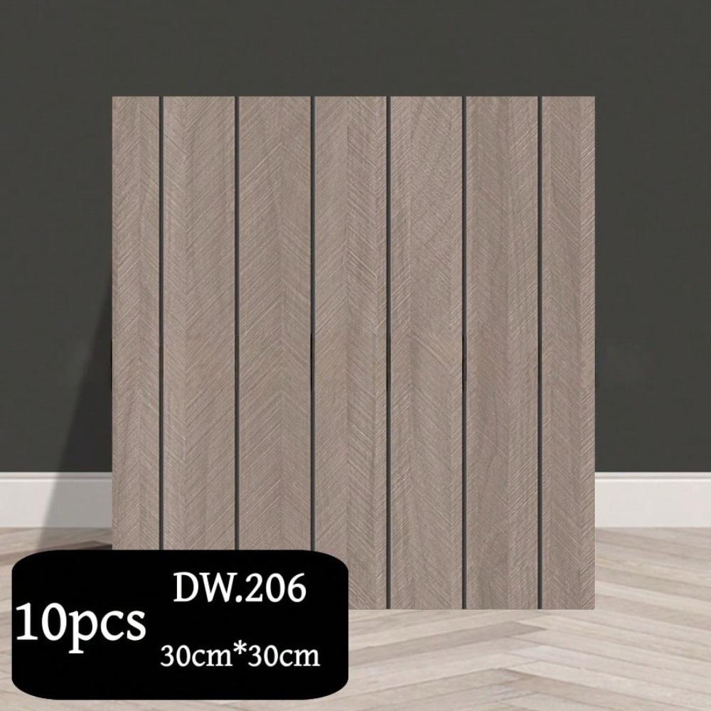 10pcs 30x30cm Wood Grain Wallpaper Waterproof Foam Wall Stickers Durable Wall Decoration Stickers