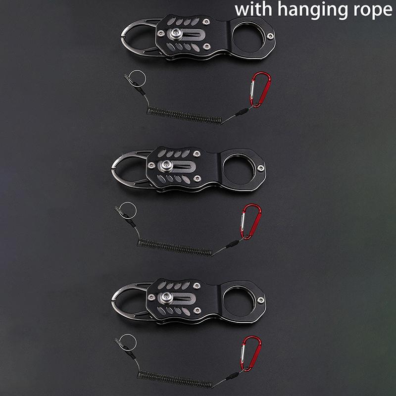 Mini Fish Lip Grabber with Secure Lanyard Stainless Steel Designed for Efficient Fishing Adventures