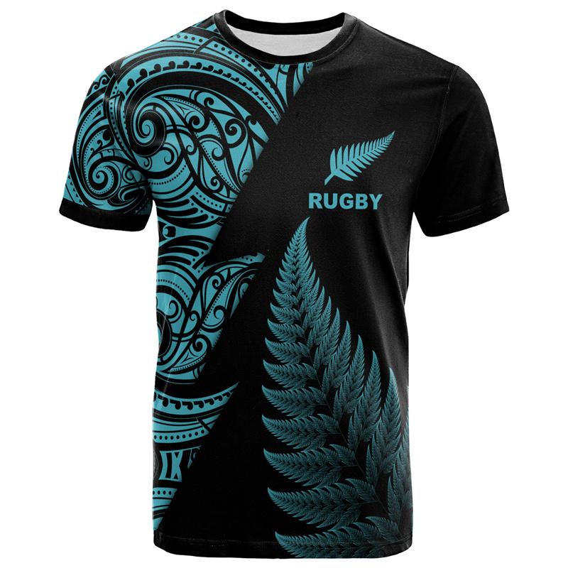 Summer Round Neck Polynesian Style Pattern 3D Print Top Fashionable Casual Short Sleeved Men's T-shirts