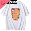 Lovely Bubu Is Throwing Flip-flops At Dudu Since He Teases Bubu T Shirt Bear Tshirt Kawaii Unisex Clothes Unisex Tops Graphic Shirt Unisex