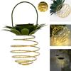 Solar Charging Light LED Copper Wire Light String Pineapple Iron Lantern Outdoor Waterproof Garden Decorative Hanging Lights