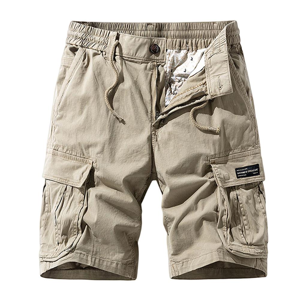 Men's Casual Color Outdoors Pocket Beach Work Trouser Cargo Shorts Pant