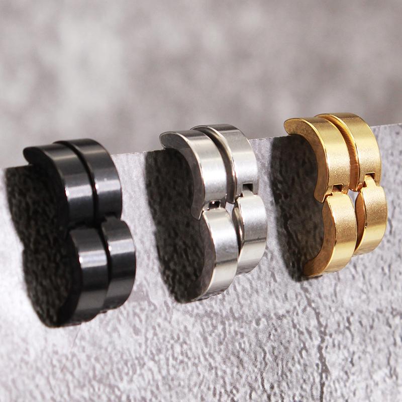 Женские серьги-кольца из нержавеющей стали, уникальные маленькие серьги-гвоздики, мужские серьги-кольца, маленький модный набор серег-гвоздиков