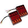 Waterproof DC 12V 2pcs/set Warning Lights 8 LED Car Tail Light Rear Parts for Trailer Truck Boat Tailights Rear Lamps