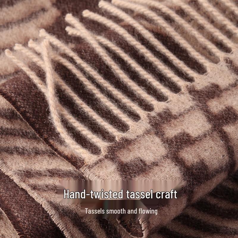 Hengyuanxiang Women's 100% Cashmere Jacquard Scarf