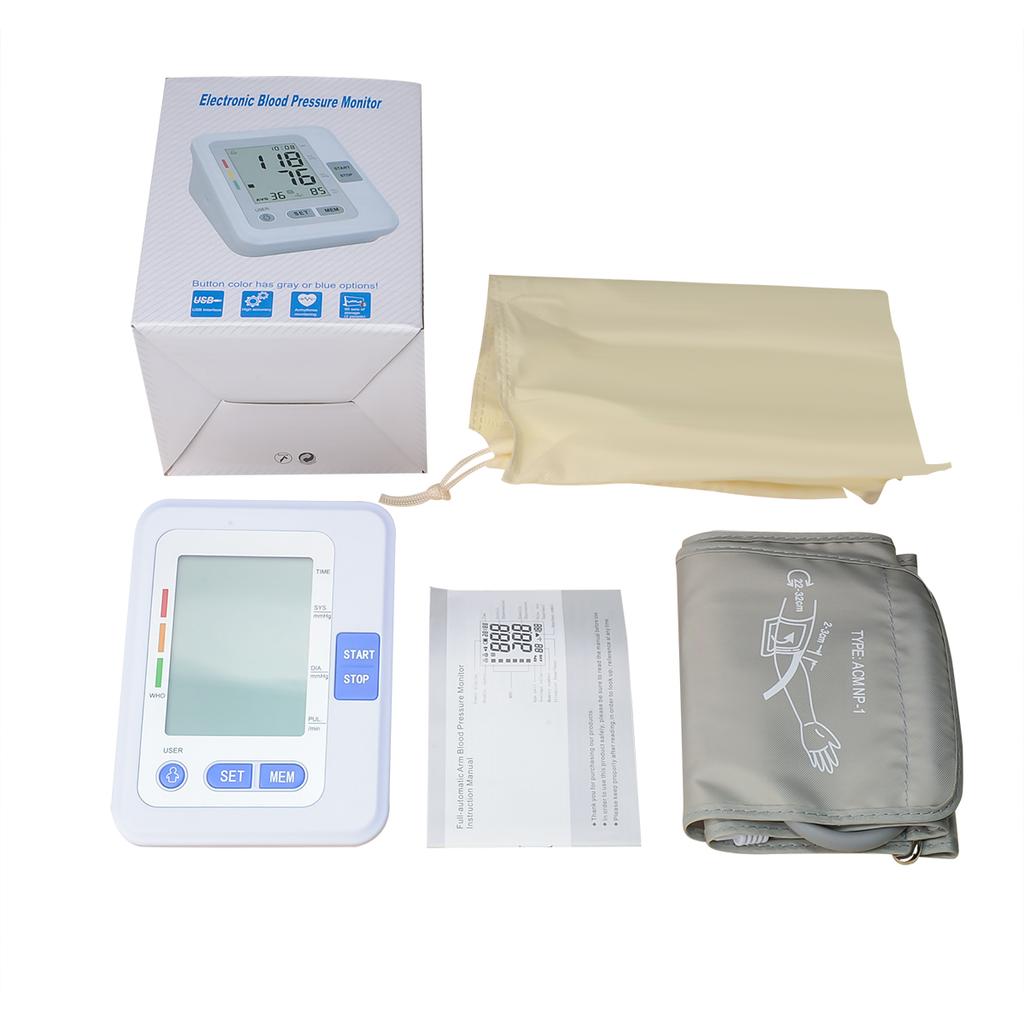 Blood Pressure Monitor, Automatic Digital Upper Arm BP Cuff, 99-Reading Memory, 2-Users Mode, Speaker, LCD Display-Universal Cuff Size (M)