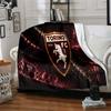 Football Torino Design Flannel Blanket, Soft Polyester, Modern Design, All-Season for Camping, Travel, Gifts for holidays or birthdays