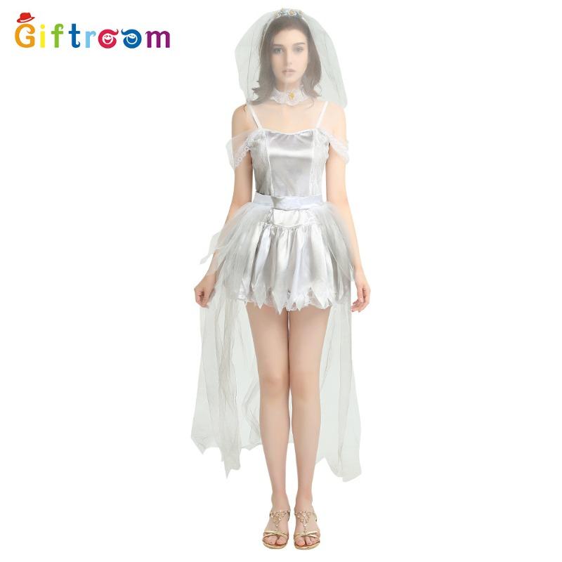 Карнавальный костюм для взрослых Черная невеста-призрак Игровая форма Искушение Сценический реквизит Костюм