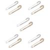 Set of 10 Sweater Decorative Brooches,  5 gold, 5 silver