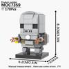 MOOXI Серия Фильмы MOC Набор Кирпичиков Фигурка BrickHeadzed Модель DIY Строительные Блоки Монтессори Детские Обучающие Игрушки Для Детей Подарок