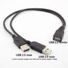 USB2.0 USD A 1 штекер-мама на 2 штекера-мама USB 2.0 Удлинитель Кабель для передачи данных Адаптер блока питания Вилка преобразователя