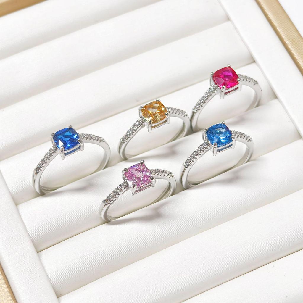 Обручальное кольцо с цирконом Gessen Jewelry - Европейский и американский простой стиль