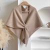 Solid Color Triangle Scarf Soft Sweater Shawl Cape Casual Knitted Shawl