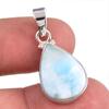 Natural Republic Larimar Gemstone 925 Solid Sterling Silver Pendant 1.25'' M0F76