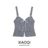 Fashion Style 2024 Summer New Arrival Women's Sling Fashion All-Match Gingham Corset Tops 4661018