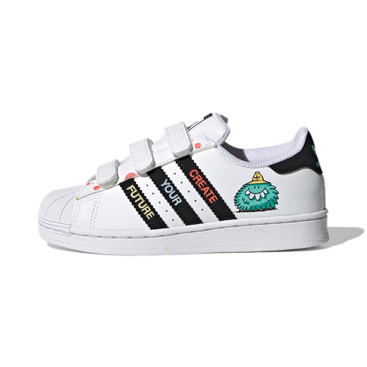 adidas Оригинальные кроссовки SUPERSTAR для катания на скейтборде Детские Дошкольные H05268