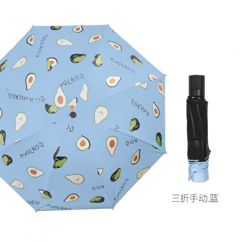 Automatic Manual Folding Umbrella Sun Rain Protection UPF50 Black Coating Cartoon Design 8-Rib Lightweight Adult