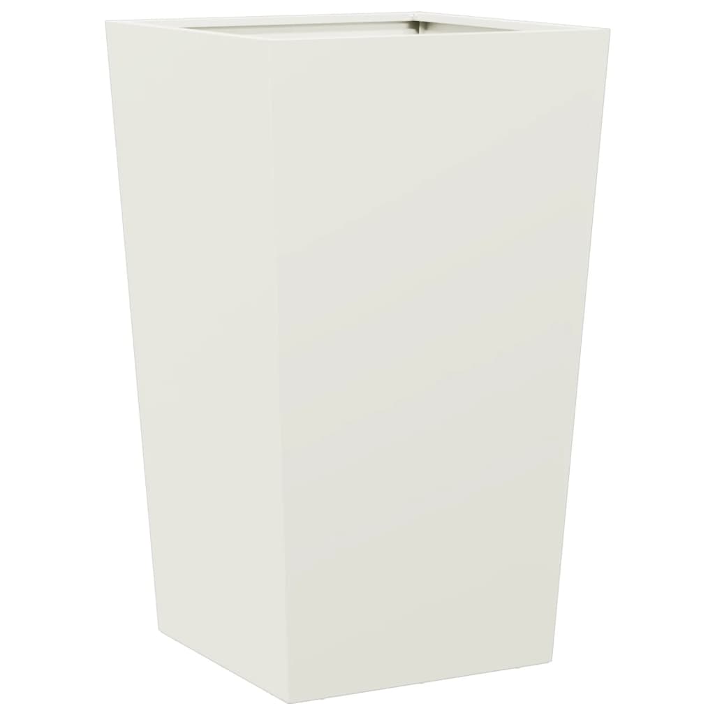 White Plant Pot 45 x 45 x 75 cm Steel