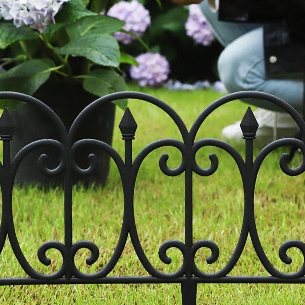5pcs 23in ×13in Decorative Garden Fence Weather Resistant Plastic Landscape Barrier Flower Bed