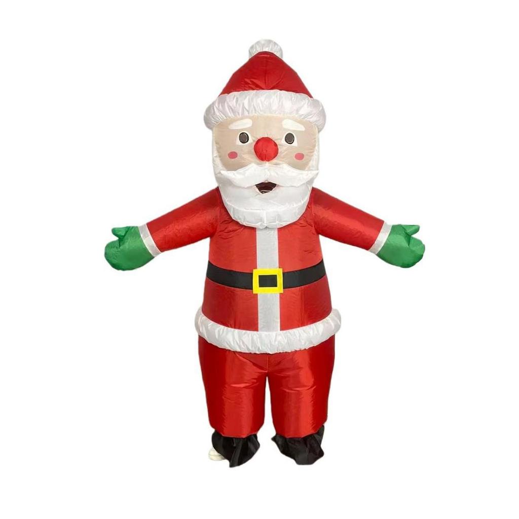 Надувной костюм Санта-Клауса с мультяшным дизайном для рождественской вечеринки и косплея