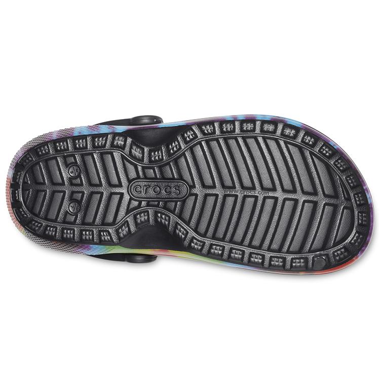 Crocs Классические Crocs с принтом тай-дай, для тепла и уюта, спортивные шлепанцы, унисекс, фиолетово-красные, 206341-988