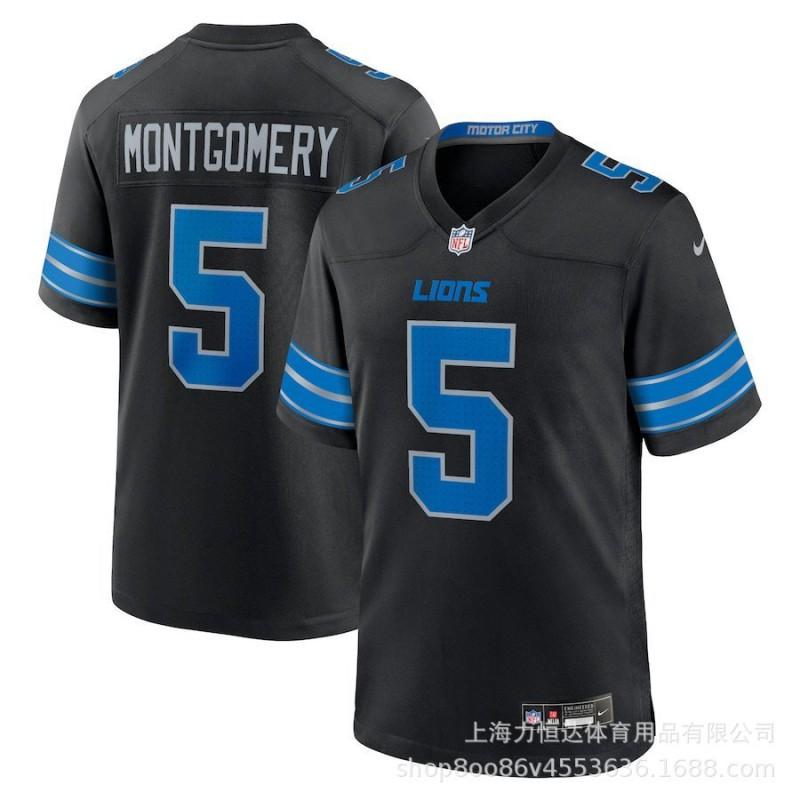 NFL Detroit Lions Football Jersey Embroidered Training T-Shirt Team Sports Apparel