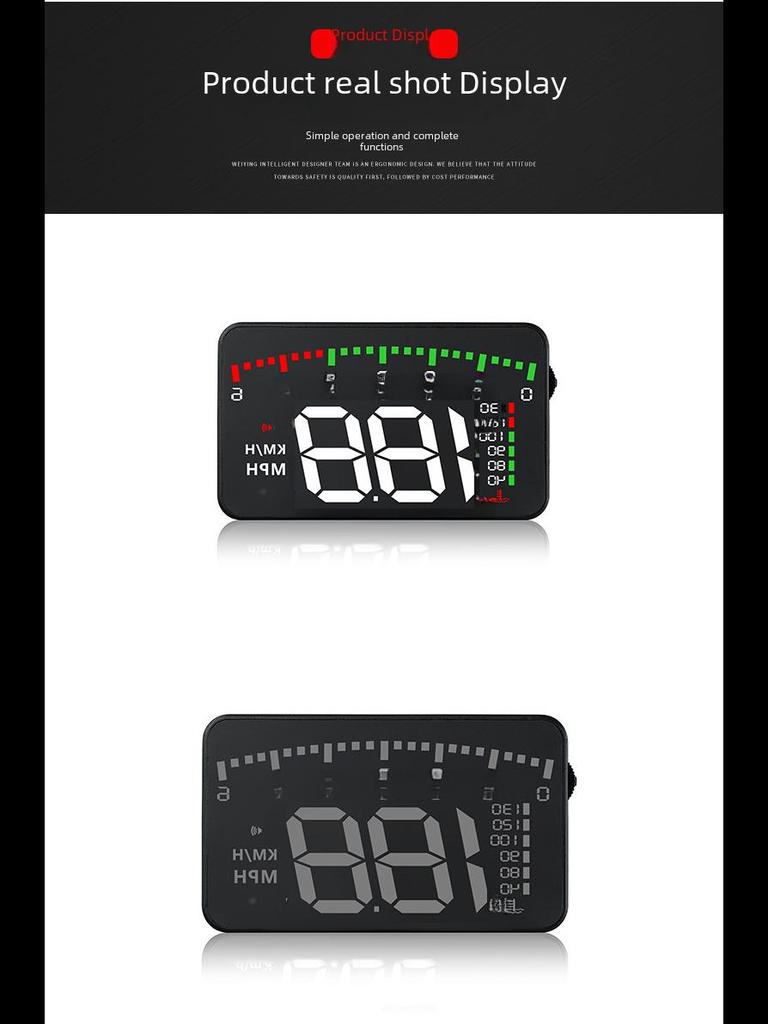 Проекционный дисплей автомобиля A900: Скорость, температура воды, монитор напряжения